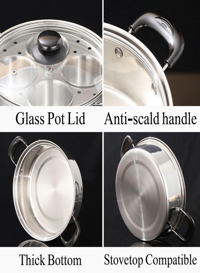 bangminda Egg Poacher Pan - 4 Poached Egg Cups, Poached Egg Cooker, Stainless Steel Egg Poaching Pan with Silicone Spatula - Image 2